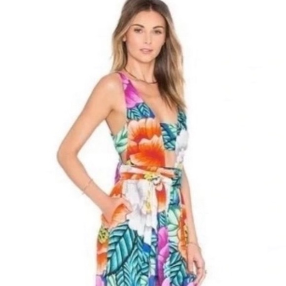 Mara Hoffman Cut Out Romper in Flora Stone. Worn once! - Picture 3 of 7